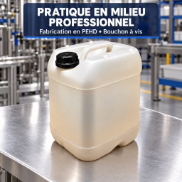 Lot de 2 bidons 20 L bleus – Bouchon DIN 51 + 1 robinet verseur – PEHD