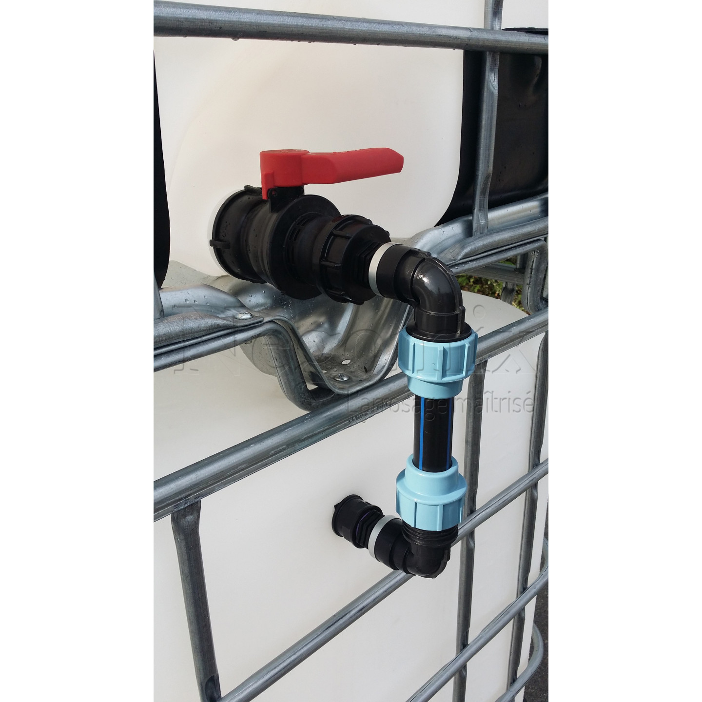 Kit Vertical de Raccordement de 2 Cuves eau 1000 L + Trop-Plein