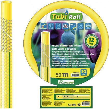 Tuyau d'arrosage tricoté 20 mètres Ø 15 - 19 ou 25 mm