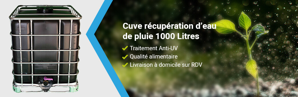 Cuve récupération d'eau de pluie 1000 litres